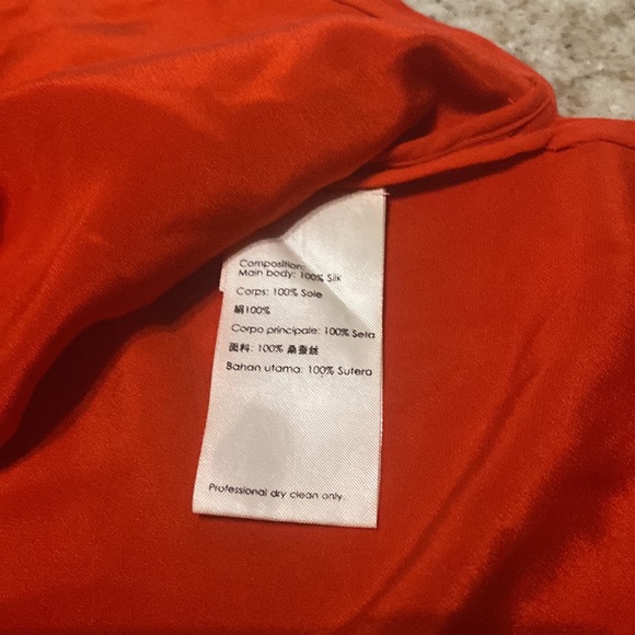3-1 PHILLIP LIM Red Silk Top Size 0 - Picture 8 of 8